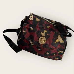 Baggallini Seville Crossbody Bag Gold Hardware Black Red Floral Camo leopard